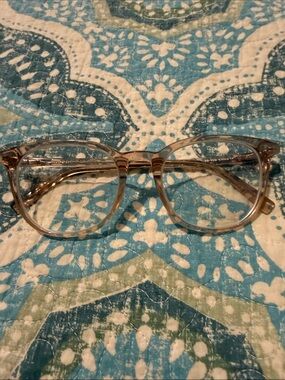 Warby Parker Transparent Taupe Round-Square Optical Glasses